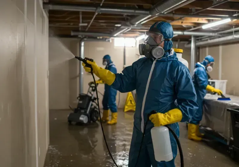 Basement Sanitization and Antimicrobial Treatment process in Ransom Canyon, TX